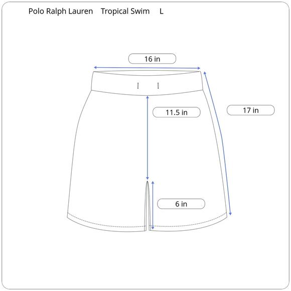 Polo‎ Ralph Lauren Floral Print Traveler Swim Shorts Men's M Tropical Bright - Picture 9 of 9